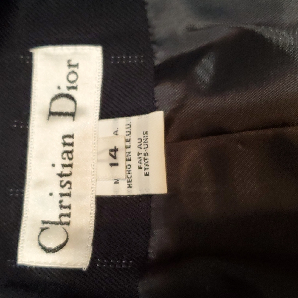 Christian Dior Navy Wool Skirt Suit 14 - Picture 8 of 15